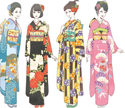 Áo Furisode là loại áo kimono dành cho những thiếu nữ chưa có gia đình và có họa tiết sặc sỡ